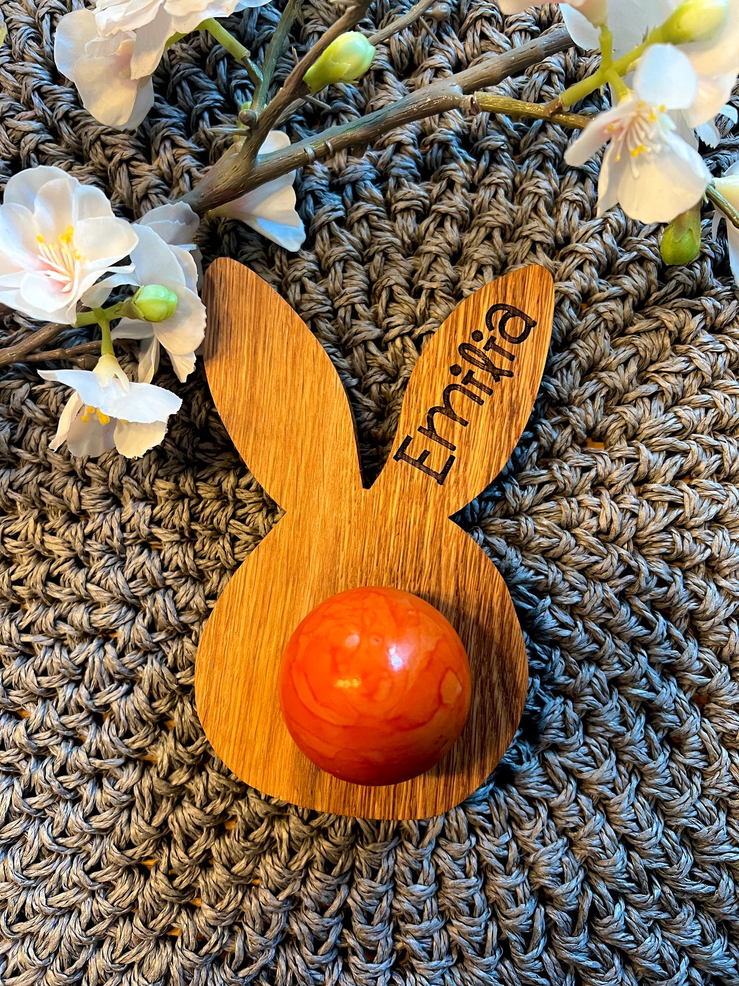 Eichen-Eierbecher mit Namen