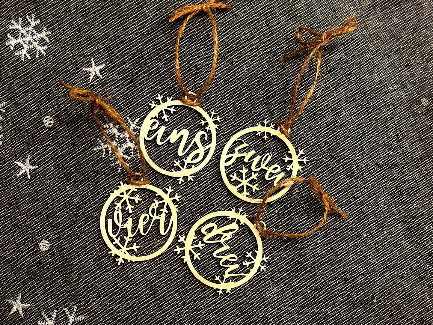 Adventskranz-Anhänger aus Holz | Natürliche Weihnachtsdeko