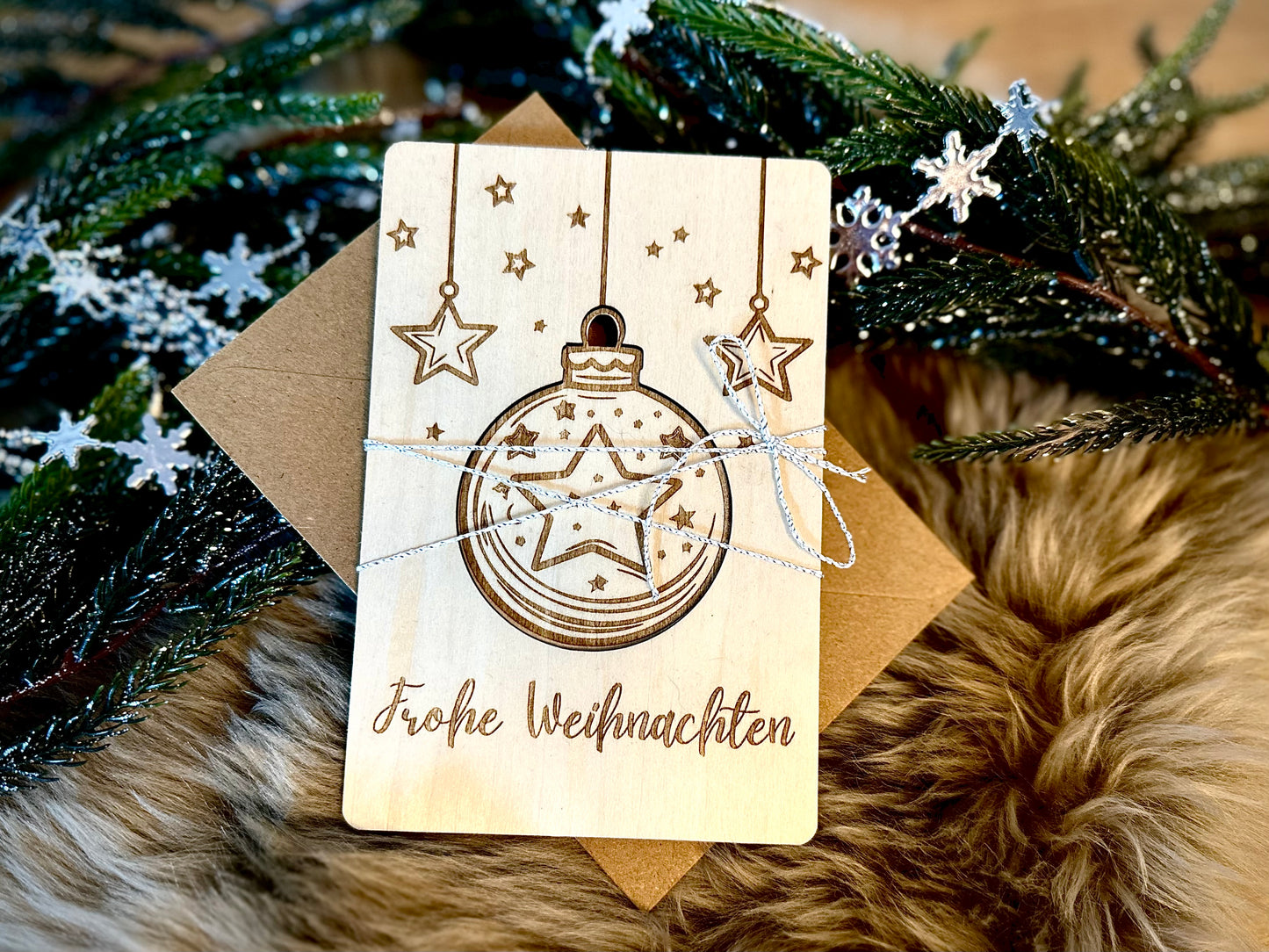 Kreative Weihnachtskarte – Frohe Weihnachten