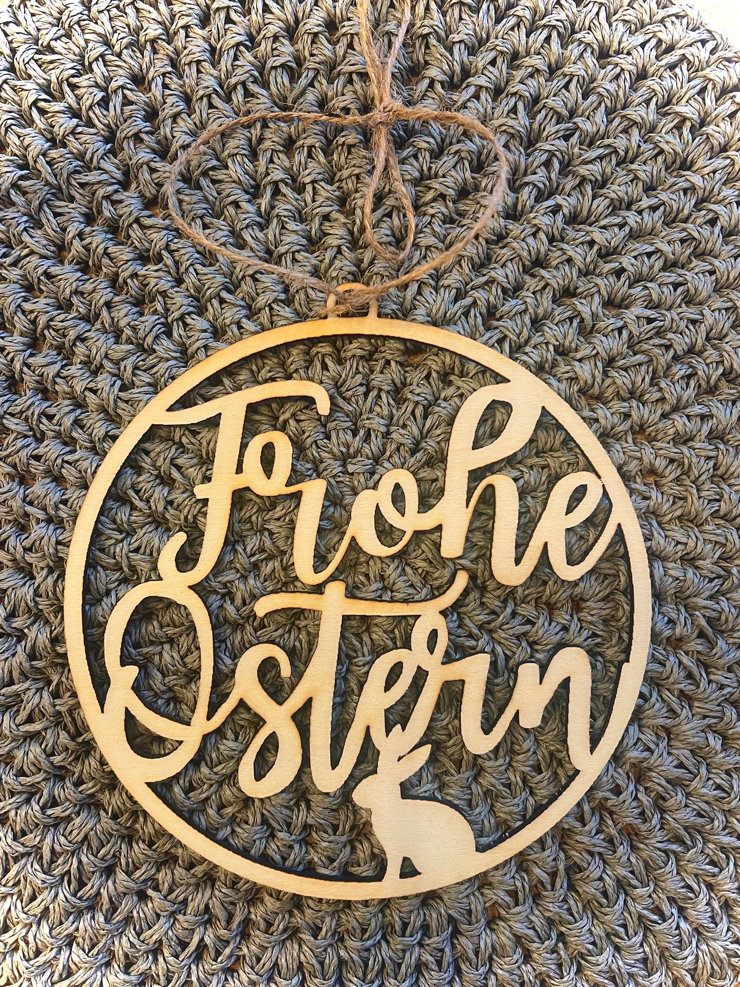 Frohe Ostern Schild