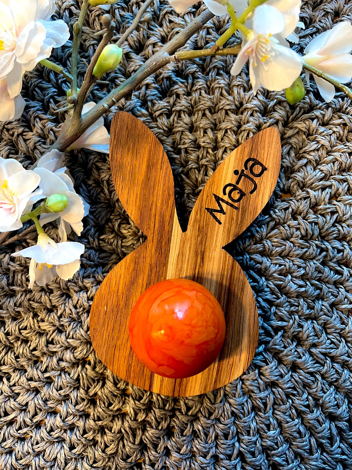Eichen-Eierbecher mit Namen