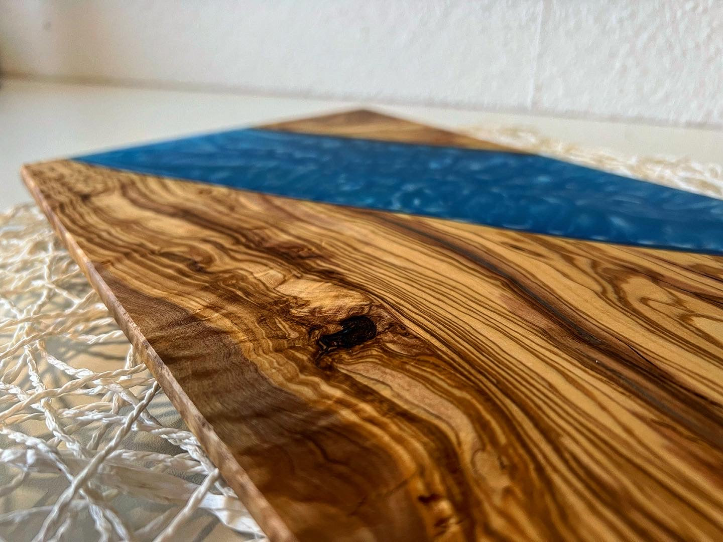 Servierplatte Epoxid-Olive