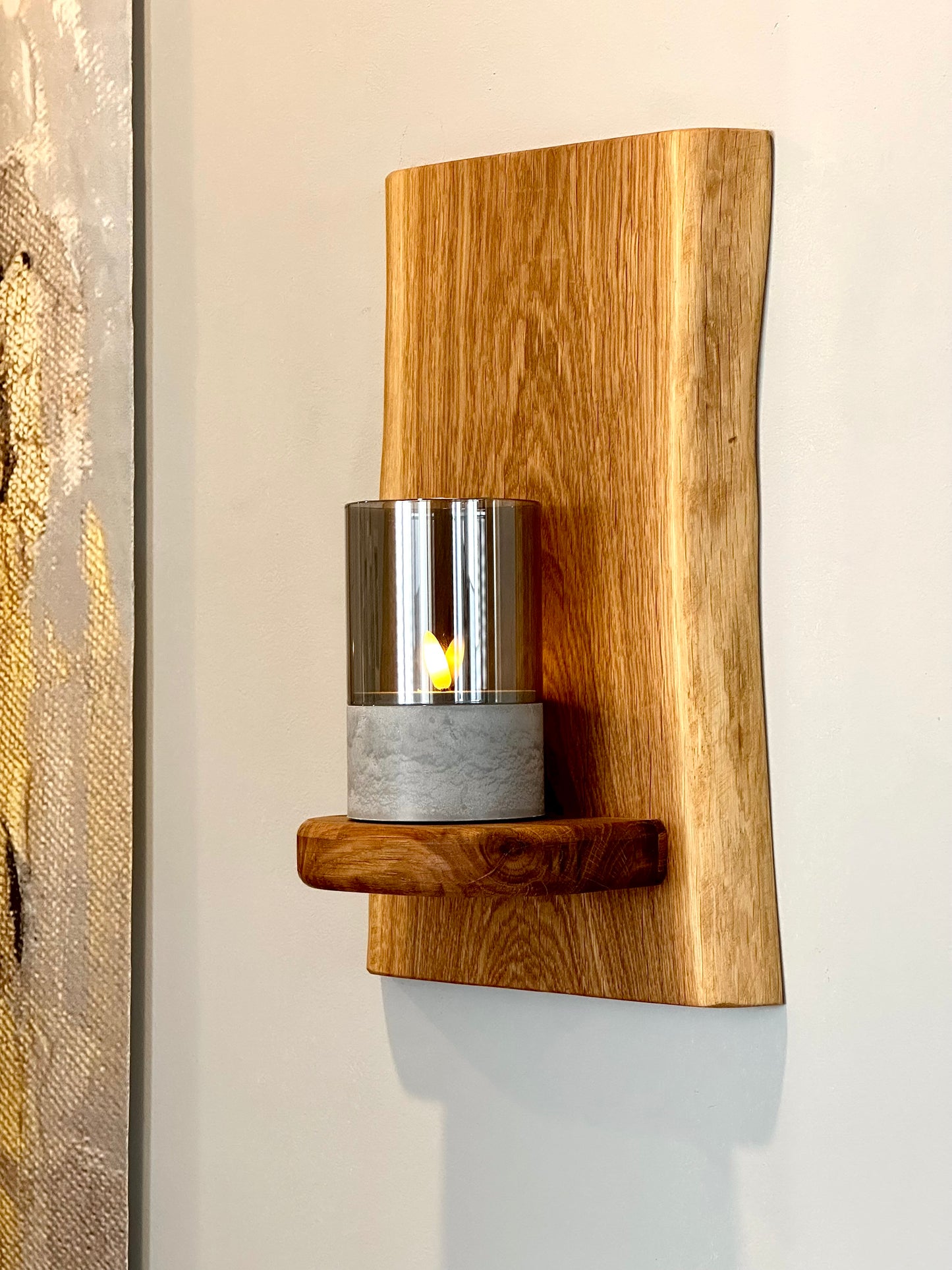Rustikaler Eichen-Wandhalter