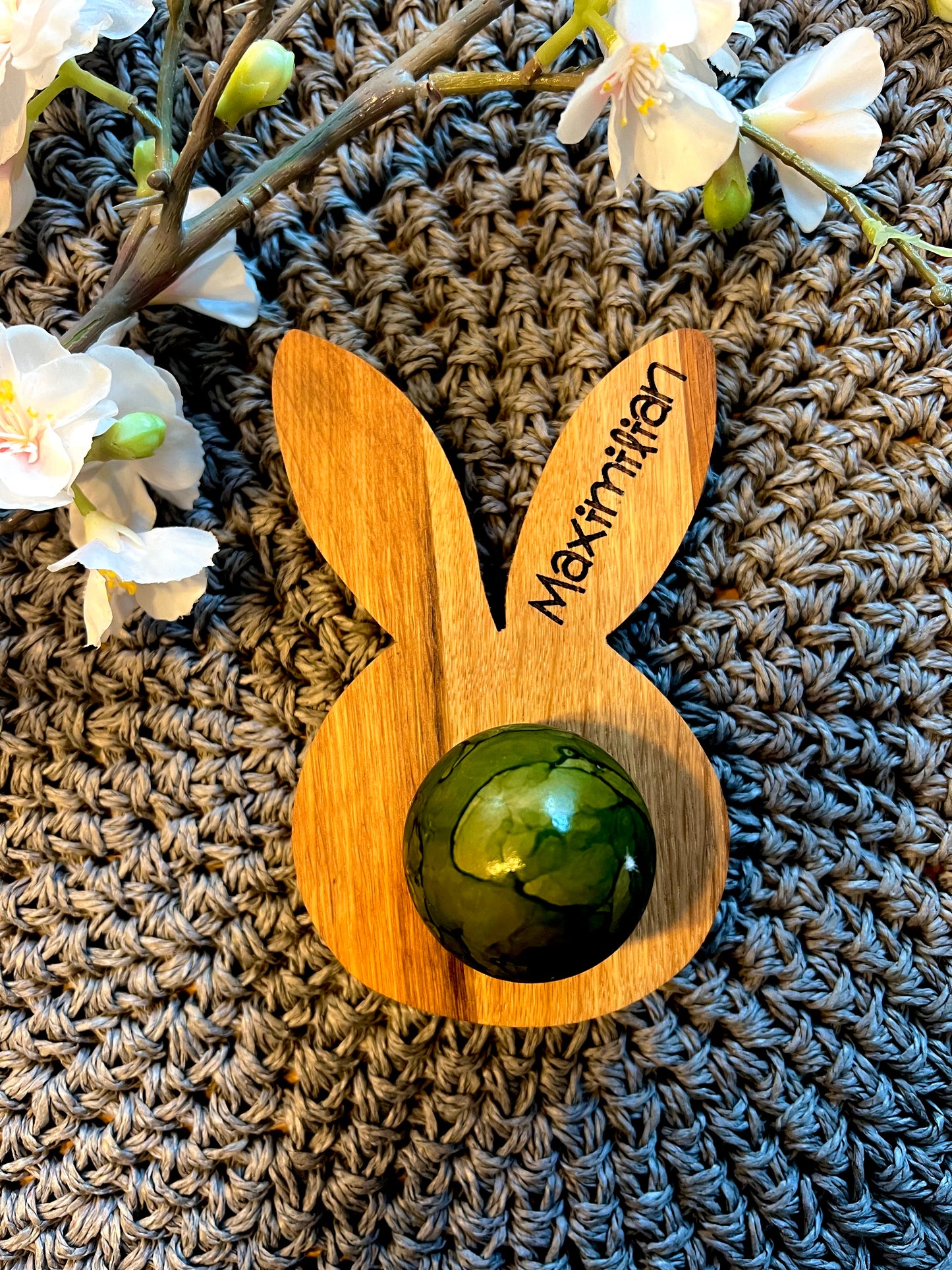Eichen-Eierbecher mit Namen