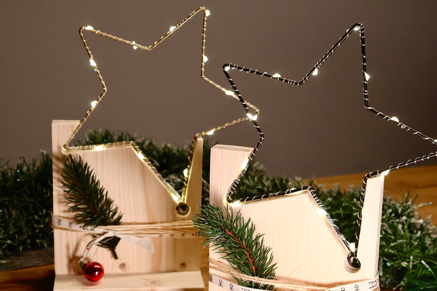LED-Holzdeko „Stern“
