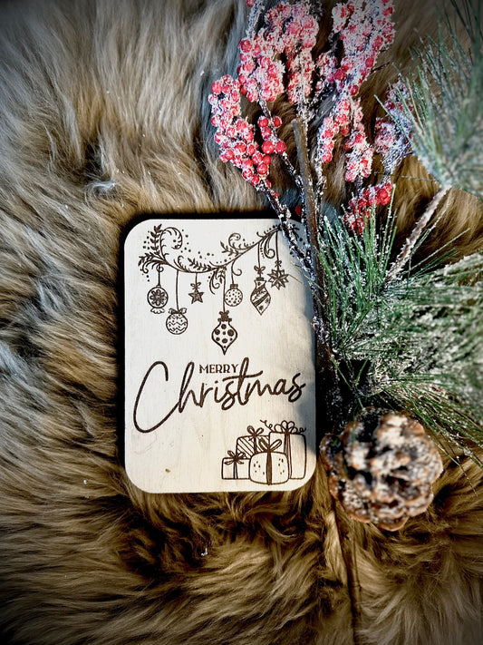 Kreative Gutscheinhülle mit Weihnachtsmotiv