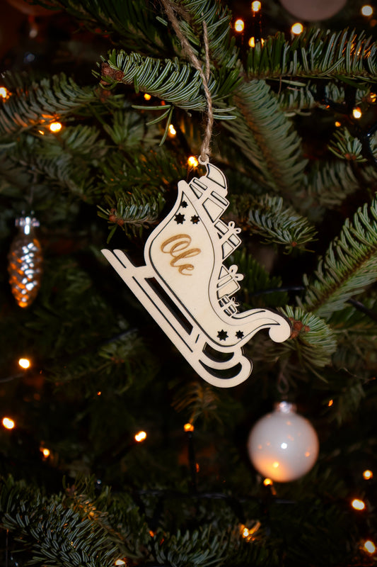 Personalisierter Holz-Weihnachtsanhänger „Weihnachtsschlitten“
