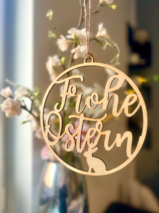 Frohe Ostern Schild