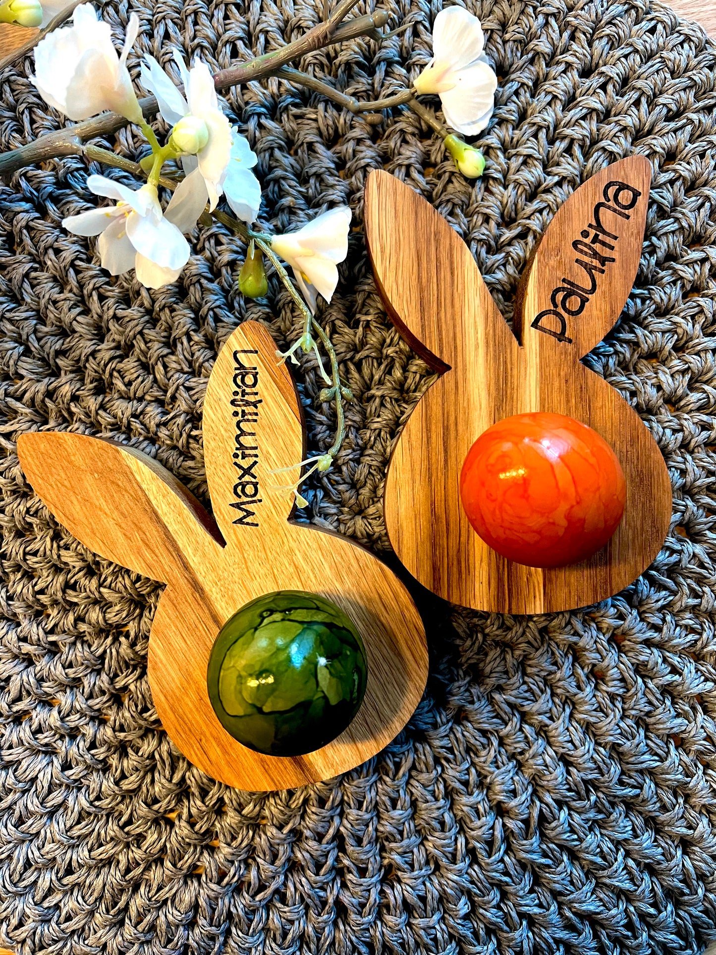 Eichen-Eierbecher mit Namen