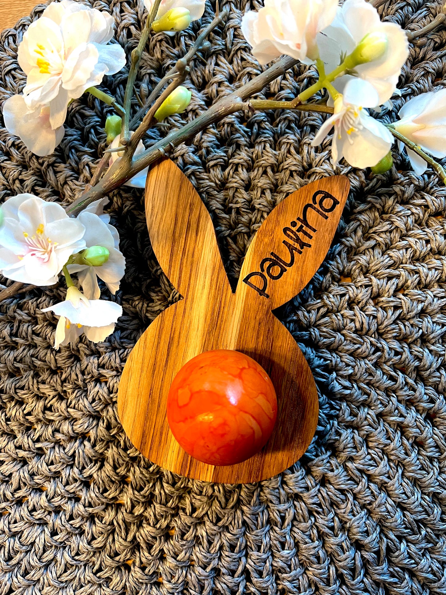 Eichen-Eierbecher mit Namen