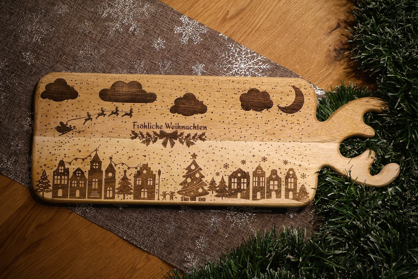 Weihnachts-Schneidebrett