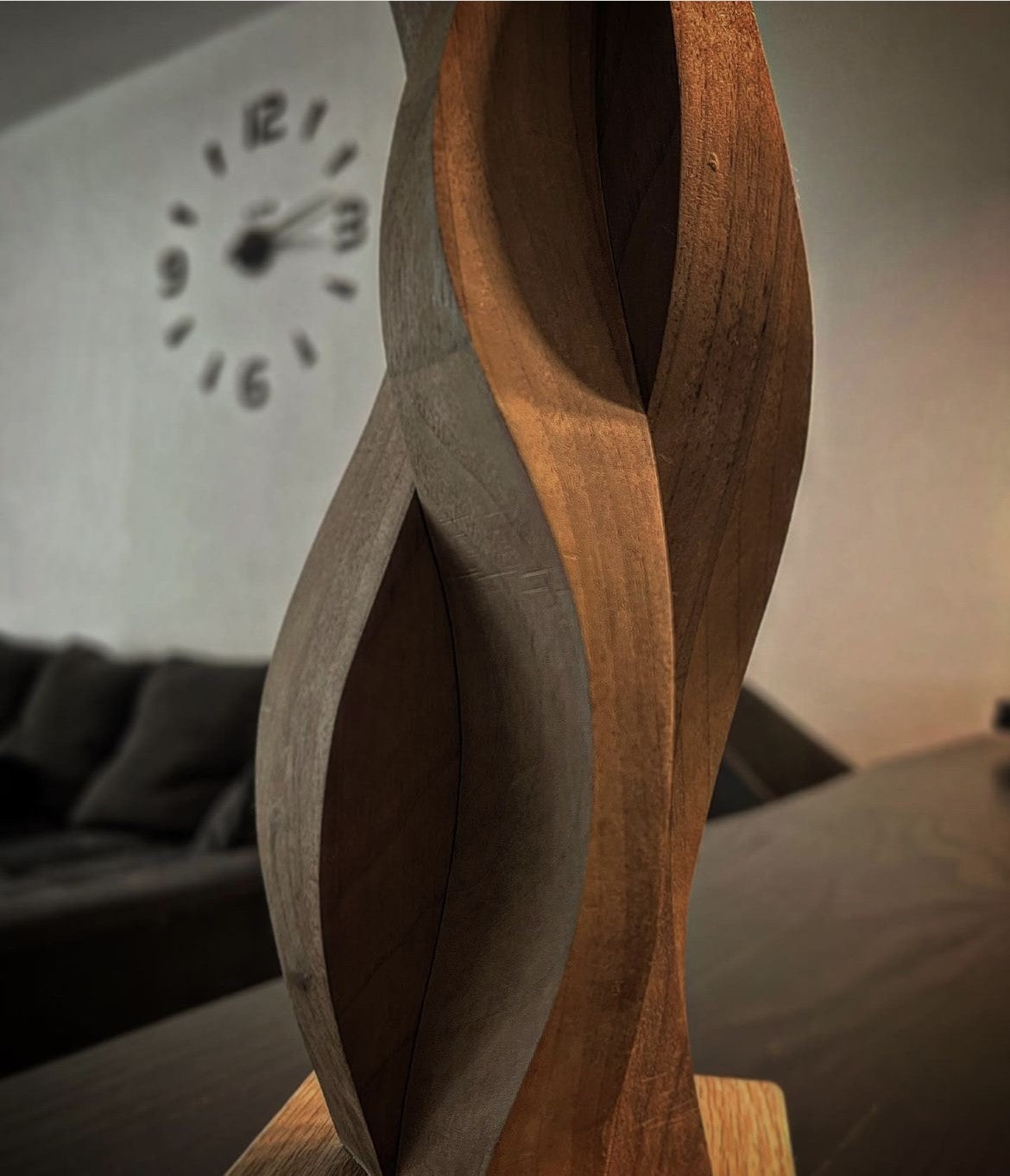 Wallnuss-Lampe